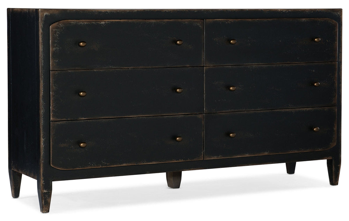 Ciao Bella Bedroom Suite — Ciao Bella — Six-Drawer Dresser (Black)
