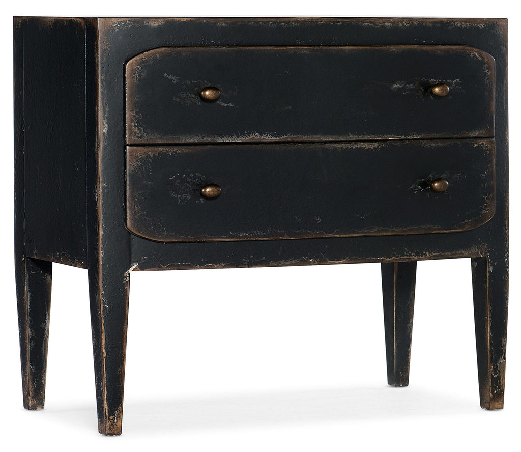 Ciao Bella Bedroom Suite — Ciao Bella Two-Drawer Nightstand- Black