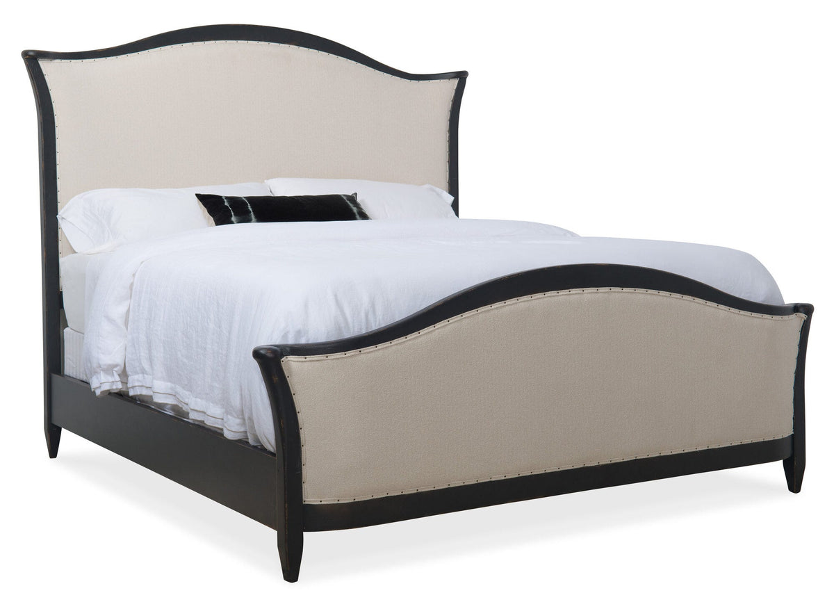 Ciao Bella Bedroom Suite — Ciao Bella — Queen Upholstered Bed (Black)