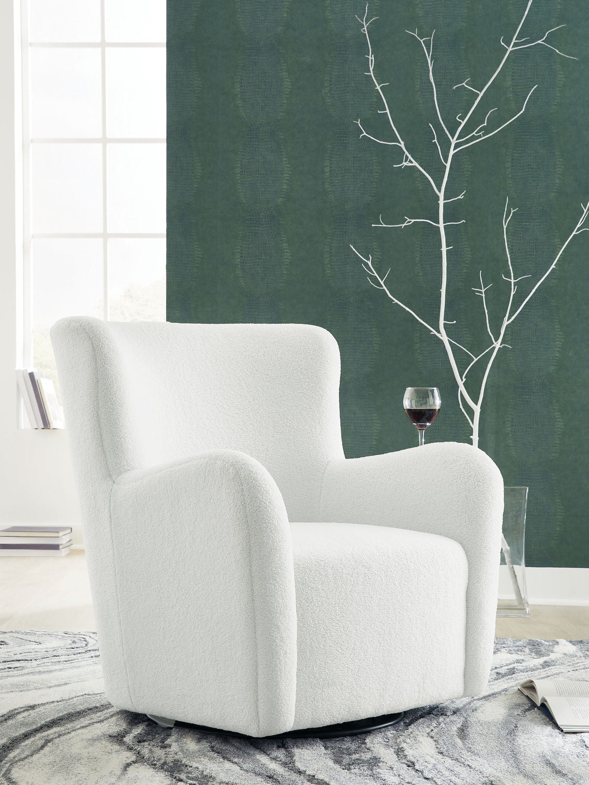 Rowenburg Swivel Glider Accent Chair