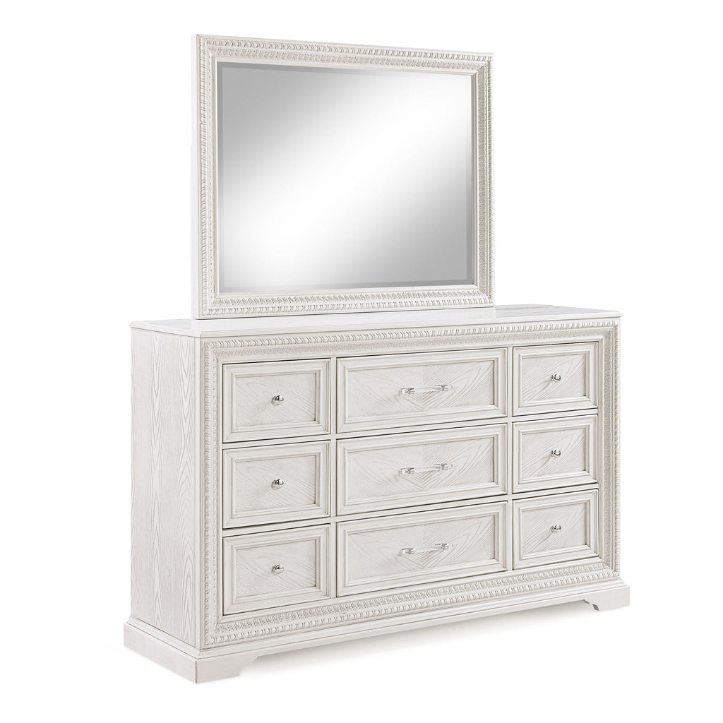 Antique White Six-Drawer Dresser