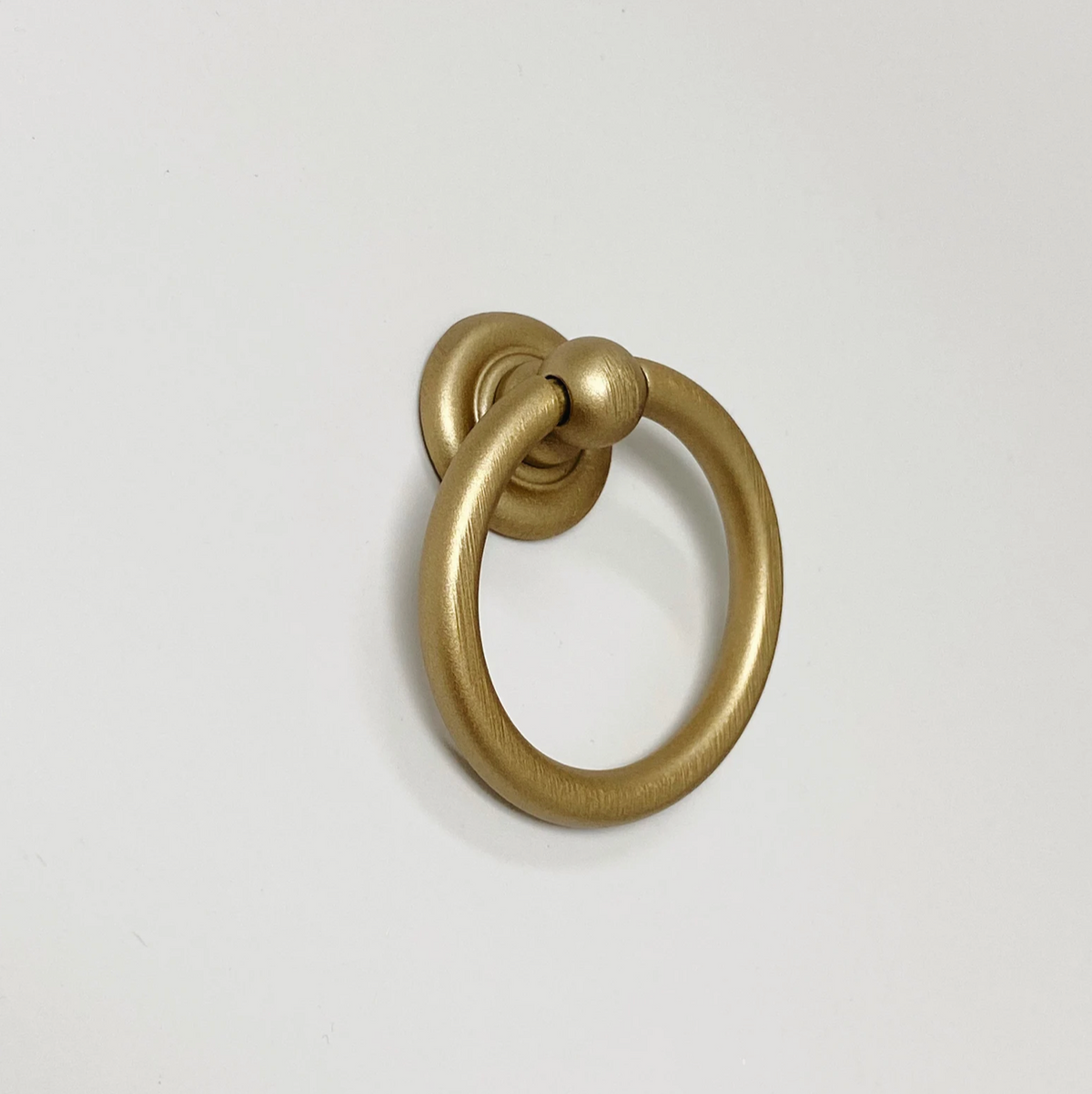Capri Brushed Gold Cup Drawer Pull, Ring Pull or Round Cabinet Knob