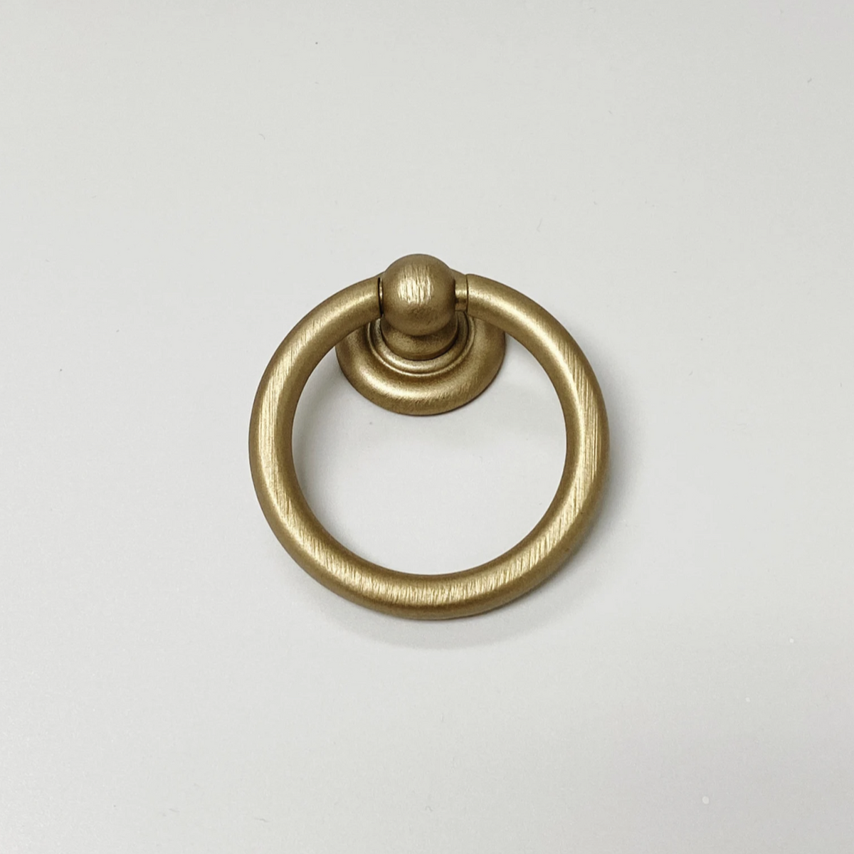 Capri Brushed Gold Cup Drawer Pull, Ring Pull or Round Cabinet Knob