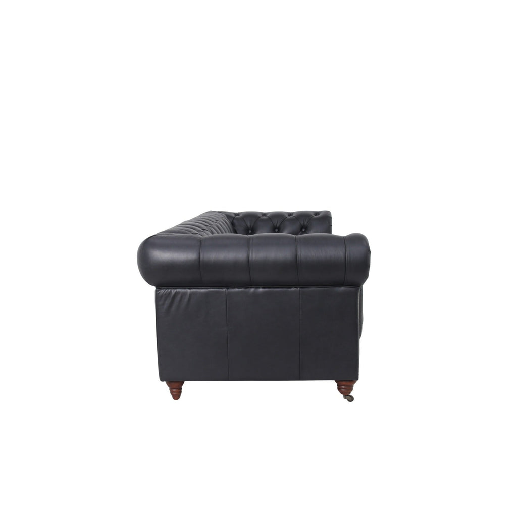 Belgravia Chesterfield Tufted Top Grain Leather Sofa – Classic Elegance Meets Modern Comfort