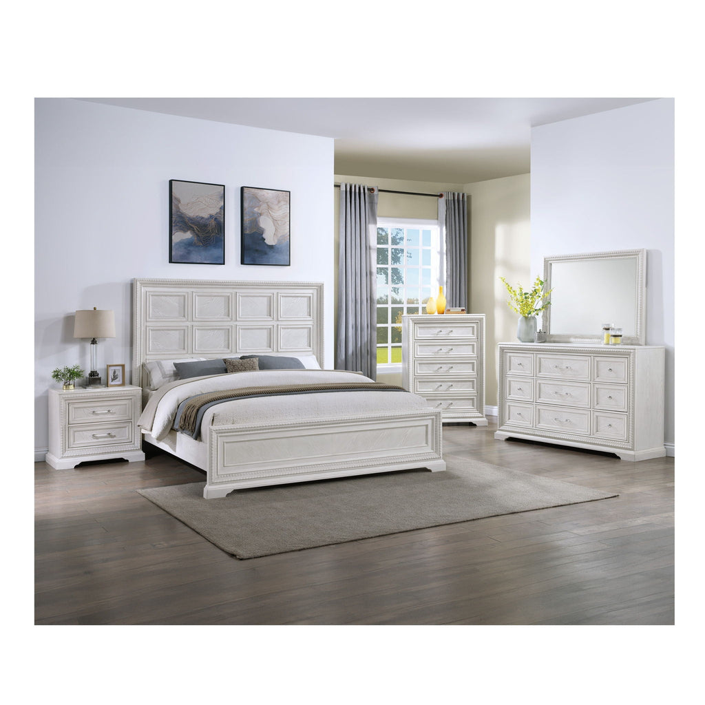 Antique White Six-Drawer Dresser