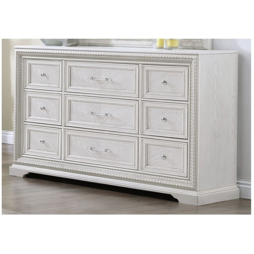 Antique White Six-Drawer Dresser
