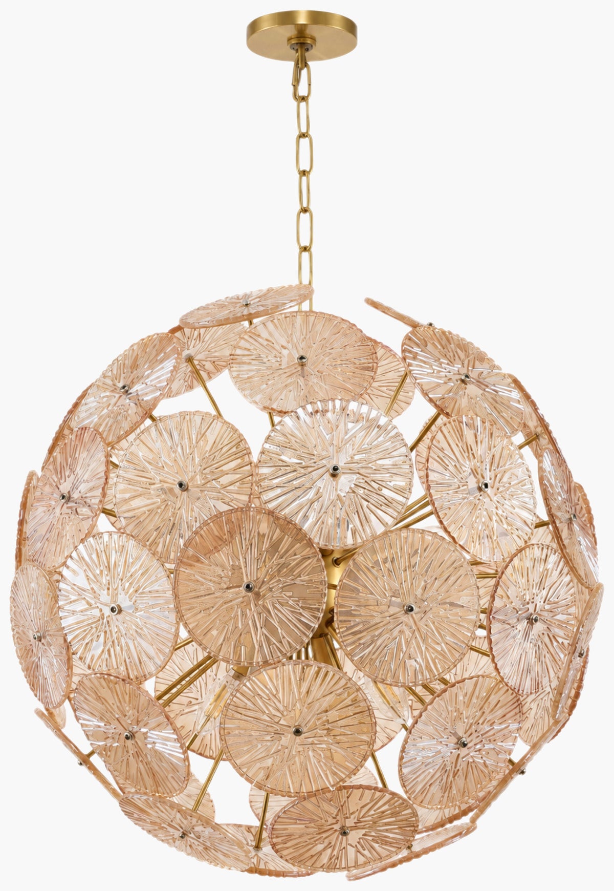 Evara Chandelier – Plated Metallic-Brass – image 1