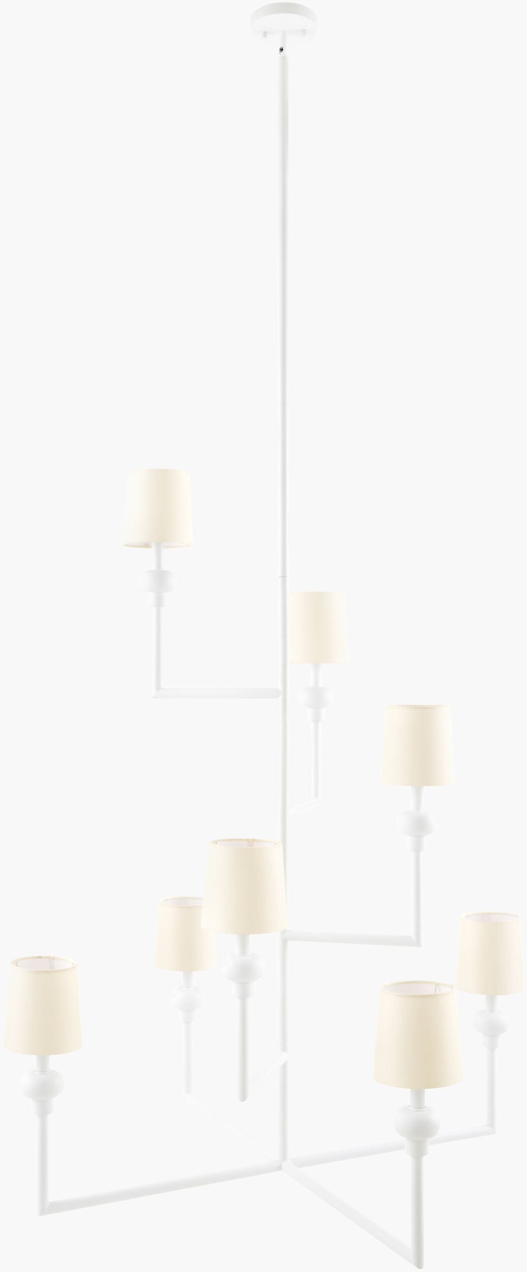 Fayen Chandelier – Painted White, Matte White – image 1