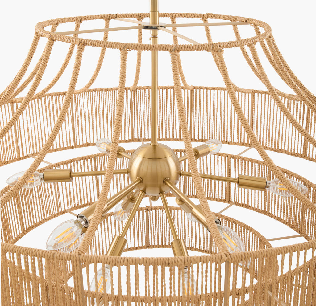 Almaris Weave Chandelier – Electroplated Metallic-Brass – image 4