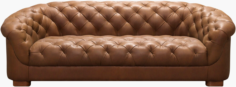 Surya Whitmoore Sofa - Brown Leather
